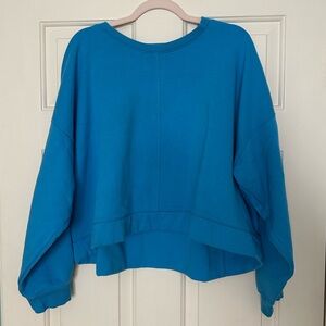 women’s blue cropped crewneck - all in motion (target workout brand)!